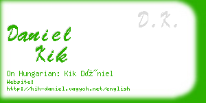 daniel kik business card